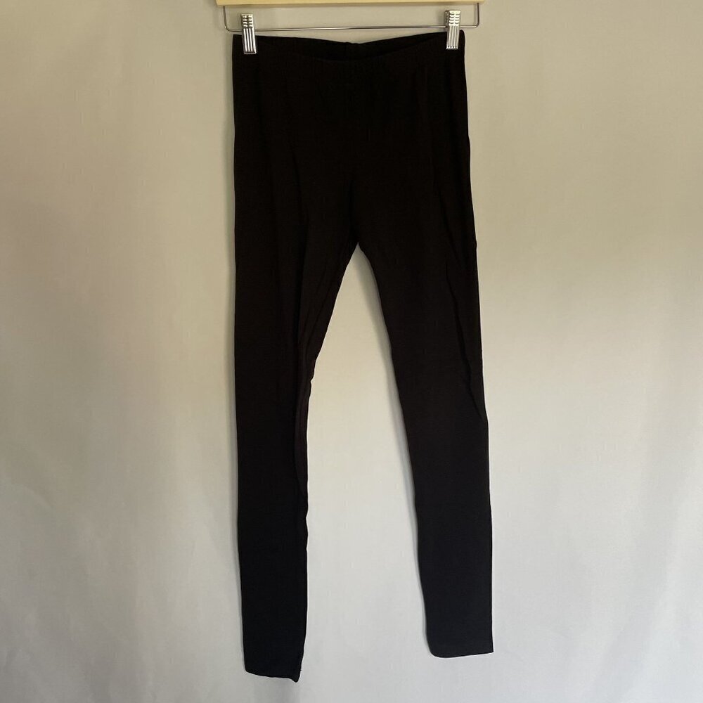 H&M Divided black leggings comfortable casual cotton elastane casual small